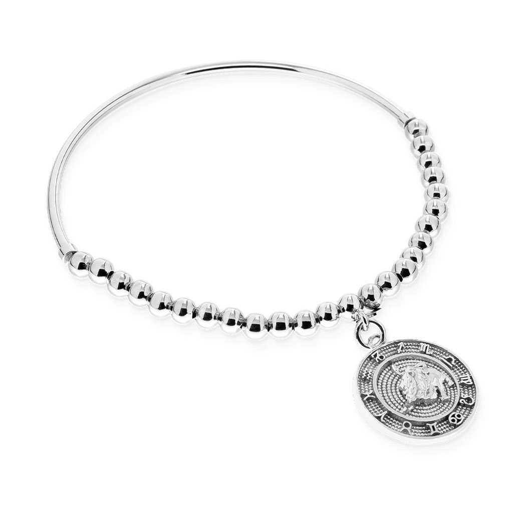 Bracciale Rigido Aperto Amaxer In Acciaio Inox Con Costellazione Zodiacale - Gioiello Astrologico Protettivo Da Uomo E Donna