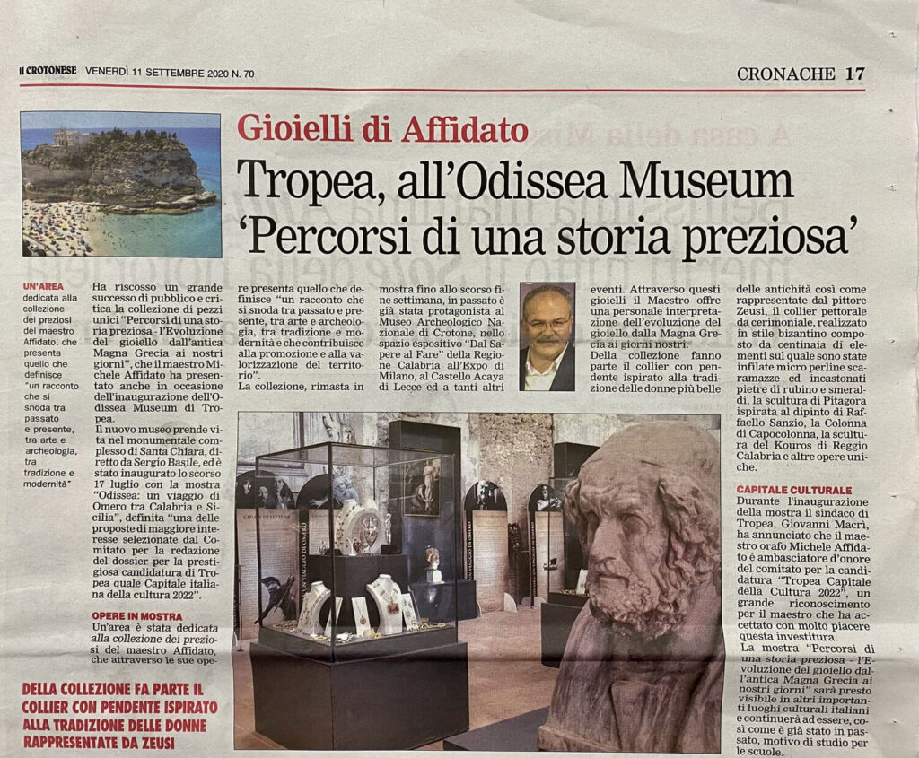 Tropea, all'Odissea Museum 'Percorsi di una storia preziosa'