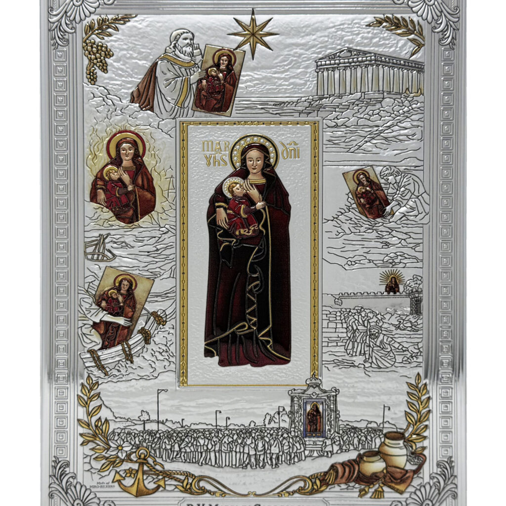Bassorilievo realizzato artigianalmente, raffigurante l’immagine della B. Vergine Maria di Capocolonna